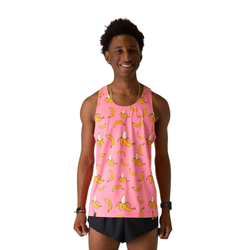 ChicknLegs Performance Mens Running Singlet - Pink Bananas