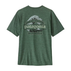 Patagonia Capilene Cool Daily Mens T-Shirt - Great Waves - Canopy Green/Light Canopy Green X-Dye