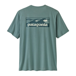 Patagonia Capilene Cool Daily Mens T-Shirt - Boardshort Logo - Blue Sage/Light Blue Sage X-Dye