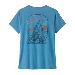 Patagonia Capilene Cool Daily Womens T-Shirt - Cloud Crag - Shore Blue/Light Shore Blue X-Dye