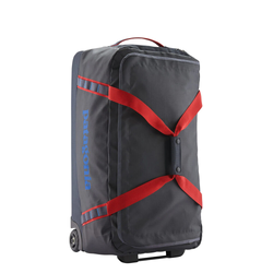 Patagonia Black Hole 70L Matte Wheeled Duffel Bag - Smolder Charcoal w/Amanita Red