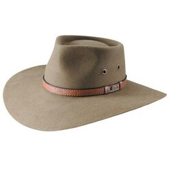 Akubra Territory Wide Brim Felt Hat - Santone Fawn
