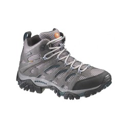 Merrell Moab Mid Women's GoreTex Hiking Shoes - Pewter Bluegrass