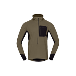 Norrona Senja Warm1 Mens Hooded Running Jacket - Olive Night