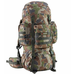 Caribee Platoon 70L Auscam Camo Hiking Rucksack