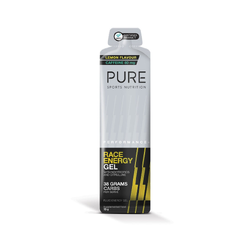 PURE Performance + Race Energy Gel - Lemon with 80mg Caffeine - 70g