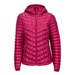Marmot Featherless Womens Puffer Hoodie - Red Dahlia