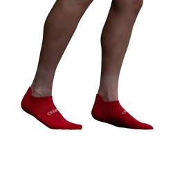 Creepers Merino Blend Low Ankle Toe Socks - Red