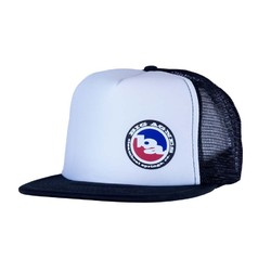 Big Agnes Logo Trucker Hat Flat Brim - Black