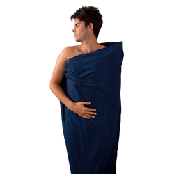 Sea To Summit Premium Cotton Travel Liner - Navy Blue - Mummy