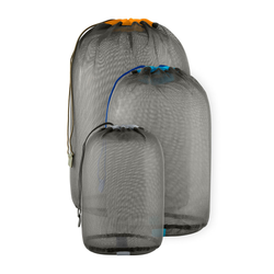Sea to Summit Mesh Lightweight Stuff Sack - (3-Piece Set) 5/8/13L - Grey/Orange/Light Blue
