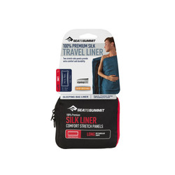Sea To Summit Silk Stretch Liner - Long (Rectangular) Navy Blue