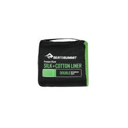 Sea To Summit Silk+Cotton Travel Liner - Double - Navy Blue