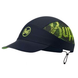Buff Pack Run Cap R-Flash Logo Lightweight Running Hat - Black
