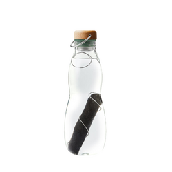 Black and Blum Eau Good Glass Water Bottle - 650ml - Olive