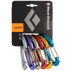 Black Diamond Neutrino Rack Pack - 6 Pack of Wire Gate Alloy Carabiners