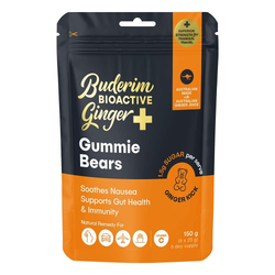 Buderim Ginger BioActive+ Gummie Bears - 150g