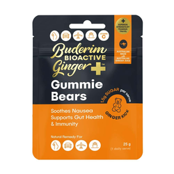 Buderim Ginger BioActive+ Gummie Bears - 25g