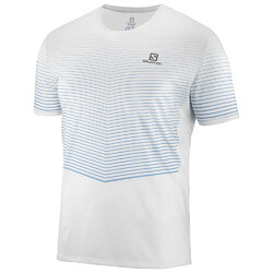 Salomon Sense Mens Tee - White/Faded Denim