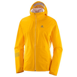 Salomon Lightning Womens Waterproof Jacket - Saffron