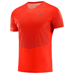 Salomon Sense Mens Tee - Fiery Red/Biking Red