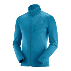 Salomon Discovery Mens Full Zip Jacket - Lyons Blue