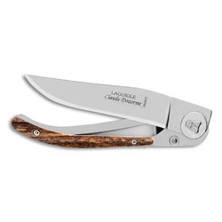 Claude Dozorme Thiers Liner Lock 9cm S/S Knife Blade - Stag Horn Handle (horn handle)