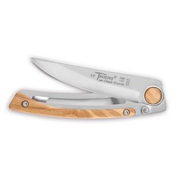 Claude Dozorme Thiers Liner Lock 9cm S/S Knife Blade with Olive Wood Handle