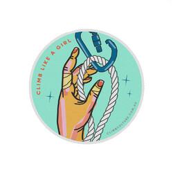 Climb Like A Girl Sticker - Mint