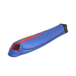 One Planet Cocoon -5M/+1F Unisex Down Sleeping Bag -  Regular - RHZ - Blue/Red