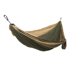 Grand Trunk Double Parachute Nylon Hammock - Olive Green/Khaki