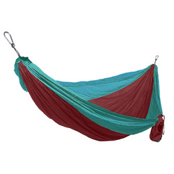Grand Trunk Double Parachute Nylon Hammock - Aqua/Maroon