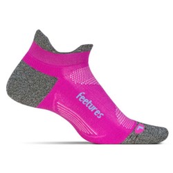 Feetures Elite Light Cushion No-Show Tab Running Sock - Fuschia/Pop