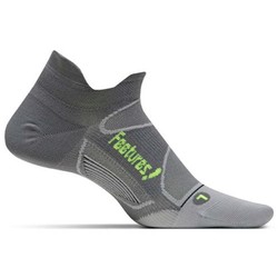 Feetures Elite Ultra Light Cushion No-Show Tab Running Sock - Graphite/Reflector
