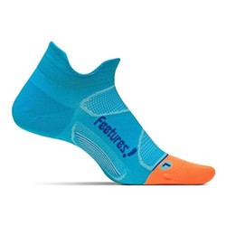 Feetures Elite Ultra Light Cushion No-Show Tab Running Sock - Blue Lagoon/Cobalt