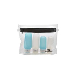 Eagle Creek Silicone Bottle Set - Clear/ Aqua
