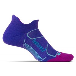 Feetures Elite Max Cushion No-Show Tab Running Sock - Iris/Hawaiian Blue