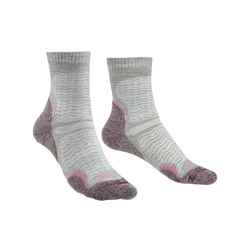 Bridgedale Hike Ultralight T2 Merino Performance 3/4 Crew Womens Hiking Socks - Aubergine