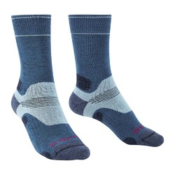 Bridgedale Hike Midweight Performance Womens Crew Socks - Blue Sky