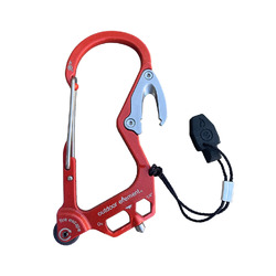 Outdoor Element Fire Escape Multitool Carabiner - Red Rock