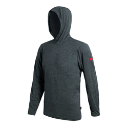 Florence Marine X Airtex Mens Hooded Long Sleeve Hiking T-Shirt - Heather Storm