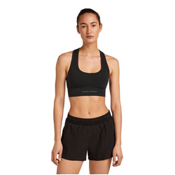 Icebreaker Merino Blend 260 Zoneknit Seamless Womens Bra - Black
