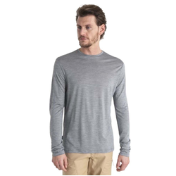 Icebreaker Merino Blend 125 Cool-Lite Sphere Long Sleeve Mens Tee - Metro Heather