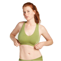 Icebreaker Merino Blend 125 Cool-Lite Sprite Racerback Womens Bra - Olive