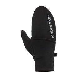 Icebreaker Sierra Unisex Convertible Merino Snow Mitten - Black