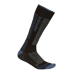 Icebreaker Merino Blend Ski+ Medium Over The Calf Womens Socks - Black/Dawn/Graphite