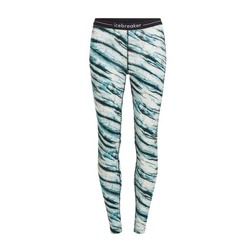 Icebreaker 200 Oasis POW AOP Womens Merino Leggings - Snow AOP