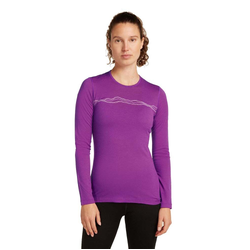 Icebreaker Merino 200 Oasis Long Sleeve Crewe Womens Thermal - Top Mountain Pulse - Passion