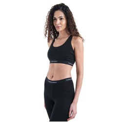 Icebreaker 125 ZoneKnit Racerback Womens Merino Bra - Black