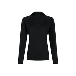 Icebreaker 150 MerinoFine Ace Long Sleeve Womens Hoodie - Black
